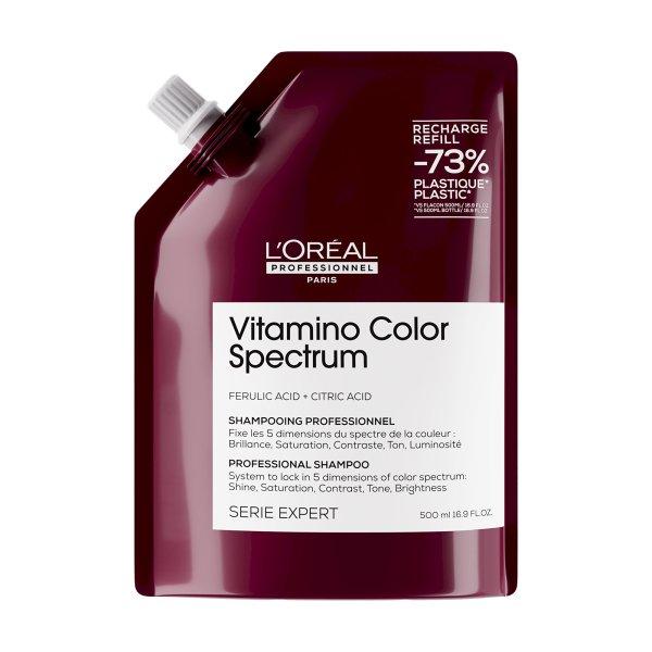 L'Oréal Professionnel Sampon a festett hajra Vitamino Color Spectrum
(Professional Shampoo) 500 ml- tartalékadag