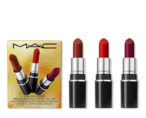 MAC Cosmetics Ajakszett Everyday Luxury Mini Lustreglass Red (Lipstick Trio)