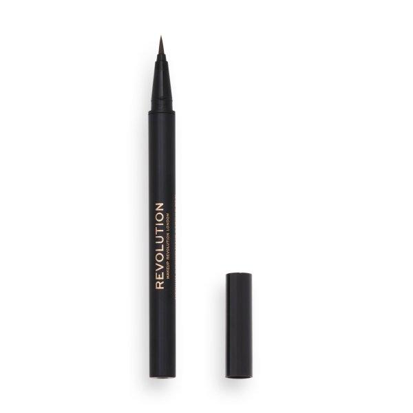 Revolution Szemöldökceruza Medium Brown Hair Stroke (Brow Pen) 0,5 ml