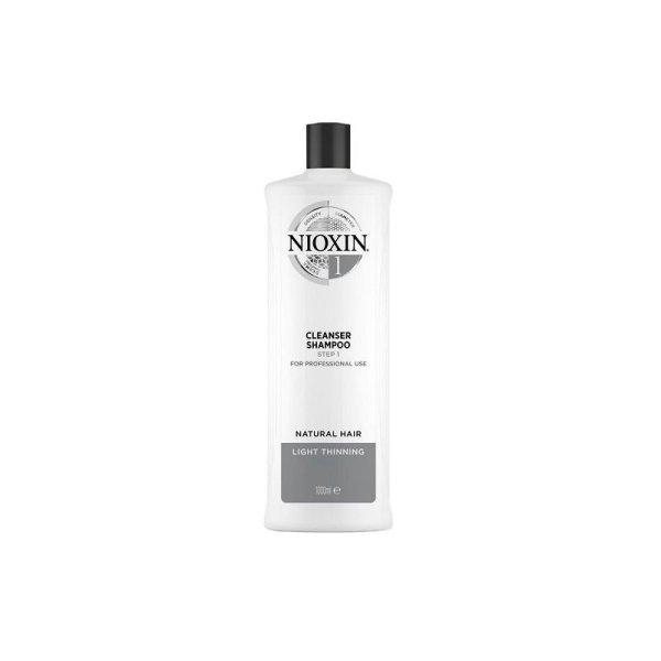 Nioxin Sampon vékonyszálú, enyhén elvékonyodó természetes hajra System 1
(Shampoo Cleanser System 1) 1000 ml