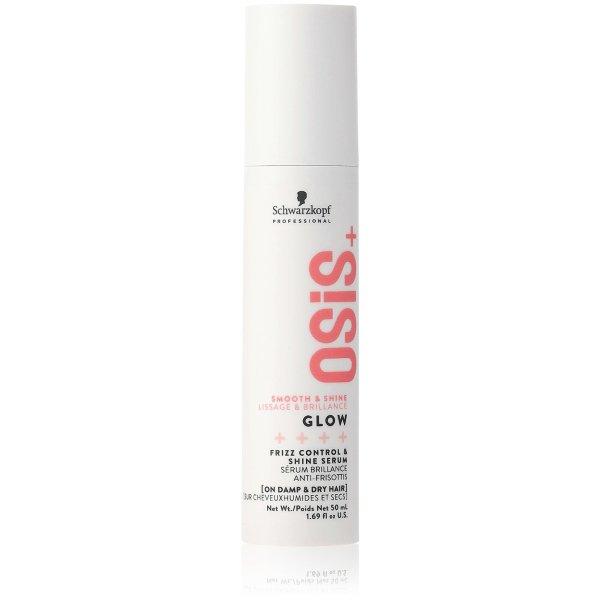 Schwarzkopf Professional Fényes kreppesedést gátló hajszérum OSiS Glow
(Frizz Control & Shine Serum) 50 ml