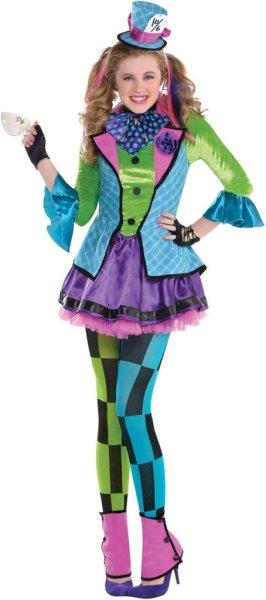 Amscan 9908472 – Lányoknak szóló Sassy Mad Hatter jelmez