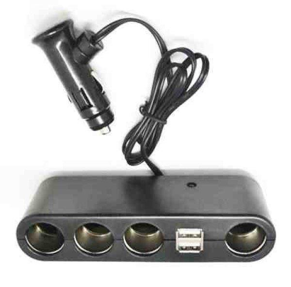 Szivargyújtó elosztó USB-vel – 12/24V (AE-WF0120) – Autolife