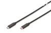 Assmann USB Type-C connection cable, type C to C 1m Black