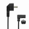 SBOX C-13 Schuko Power cable Angled 90 2m Black