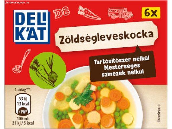 Delikát leveskocka 60g Zöldségleves