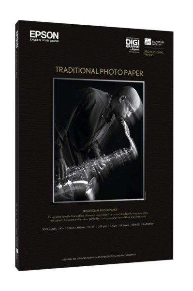 Epson Traditional Photo Paper 330g A3+ 25db Fotópapír