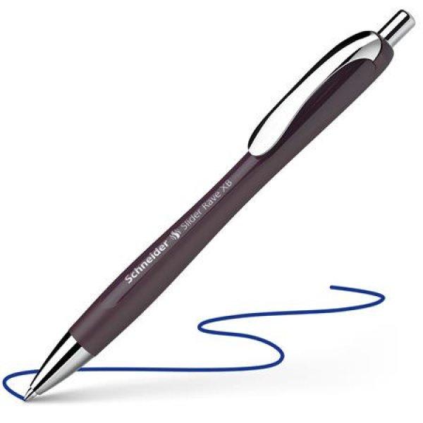 Golyóstoll, 0,7 mm, nyomógombos, SCHNEIDER "Slider Rave XB", szilva
lila