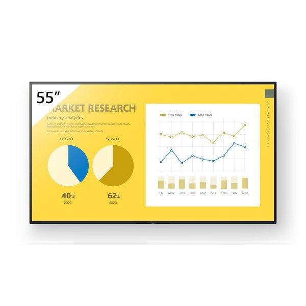 SONY Bravia 16/7 FW-55EZ20L 55" professzionális LCD kijelző, Android TV,
3840x2160, 16:9, 350 cd/m2, 3xHDMI/2xUSB/WIFI