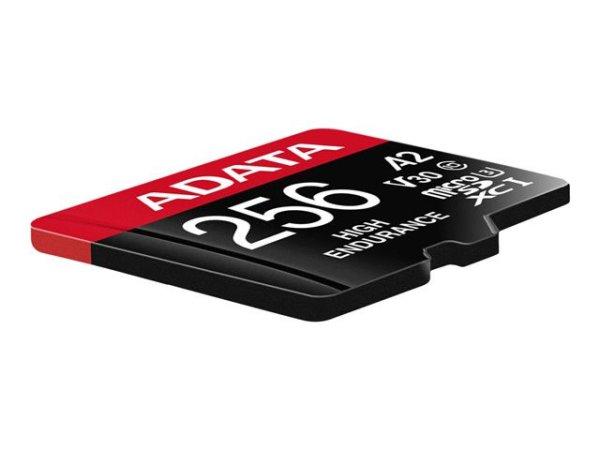 ADATA MicroSD kártya - 256GB microSDXC UHS-I U3 Class10 A2 V30S HIGH (R/W:
100/85 MB/s) + adapter
