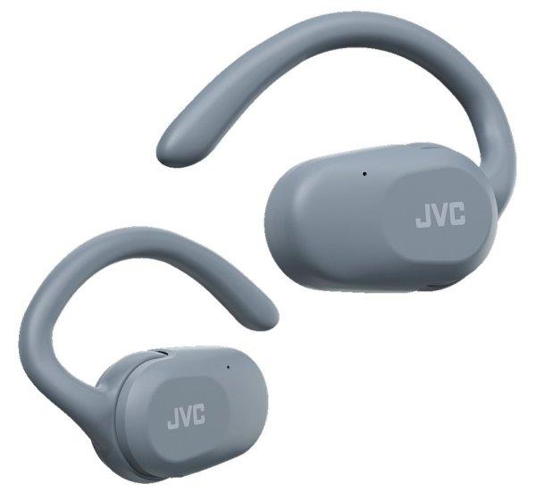 JVC HA-NP40T-A-U True Wireless Nearphones – open-ear dizájn, 26 órás
üzemidő, IPX4 védelem, Kék színű