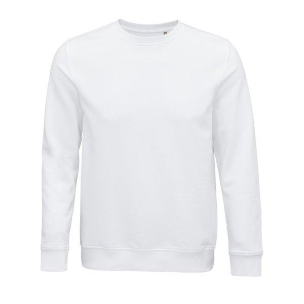 Uniszex organikus környakas pulóver frottír béléssel, SOL'S SO03574,
White-S