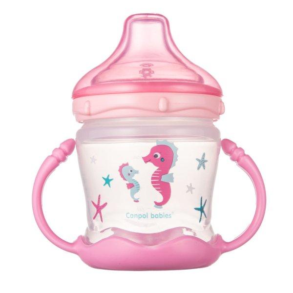 Canpol babies LOVE&SEA cseppmentes itatópohár szilikon ivócsőrrel 180ml -
Rózsaszín