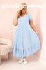 Viszkz oversize ruha rvid ujj s fodros, 21682-es modell 