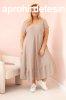 Viszkz oversize ruha rvid ujj s fodros, 21682-es modell,
