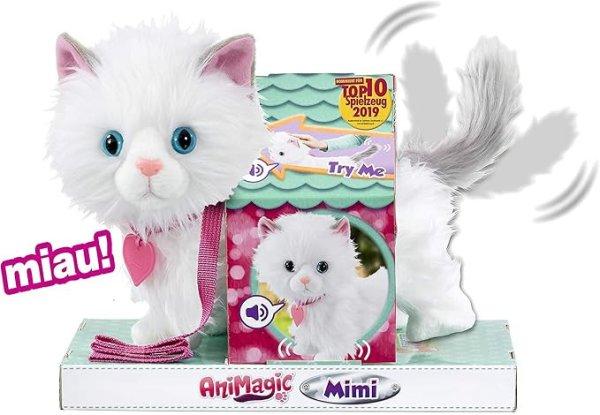 Animagic – Mimi, az interaktív sétáló cica plüssjáték, sárguló
farokkal és csiripelő hanggal, 3‑éves kortól