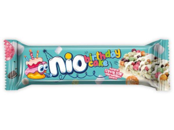 Nio Birthday cake Gabonapehely szelet 23g Fehér bevonó-mályvacukor