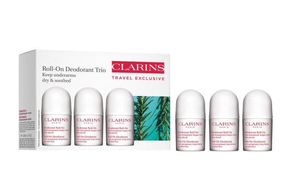 Clarins Golyós dezodor készlet (Roll On Deodorant Trio) 3 x 50 ml