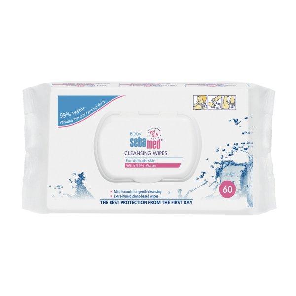 Sebamed Gyermek törlőkendő 99% vízzel Baby (Cleansing Wipes) 60 db