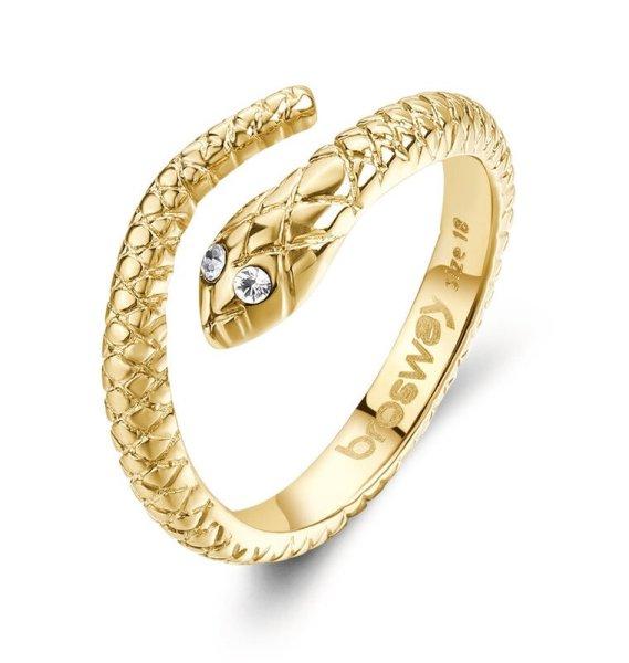 Brosway Eredeti aranyozott gyűrűs Kígyó Chakra BHKR006 52 mm