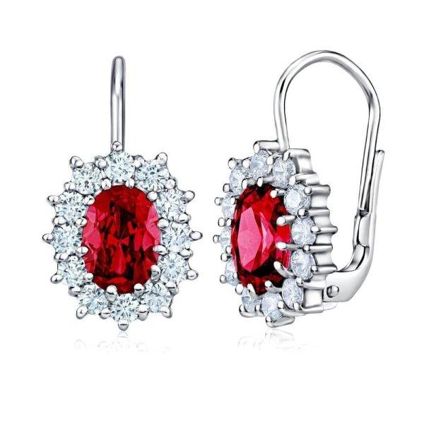 Silvego Ezüst fülbevalók piros cirkónium kövekkel Swarovski
SILVEGOB31571-SR