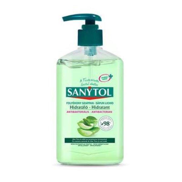Antibakteriális folyékony szappan, 250 ml, SANYTOL "Hidratáló",
aloe vera és zöld tea