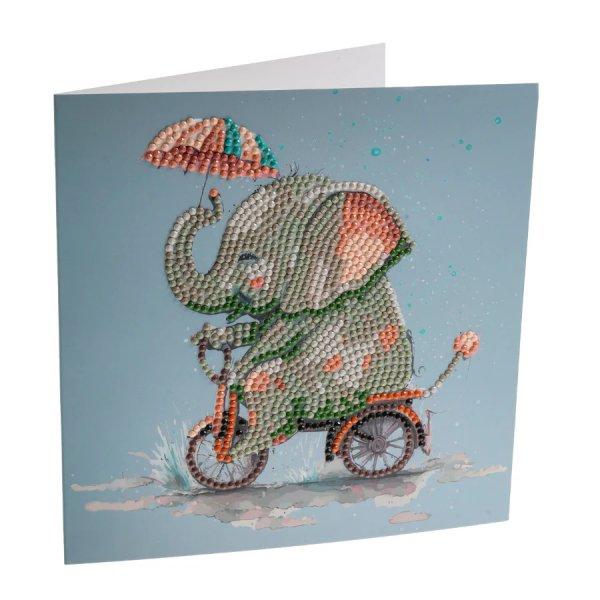 Crystal Art Cuki bébi elefánt képeslap - Craft Buddy