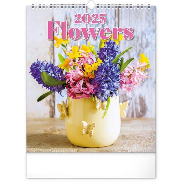 Falinaptár képes 300x340mm Flowers Realsystem 2025.