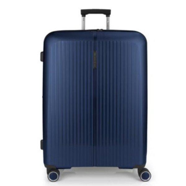 Gabol Brooklyn 55X40x20 sötétkék Wizzair Ryanair bővíthető kabinbőrönd 
