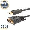 DVI-D / HDMI kbel, 5 m, aranyozott csatlakozval