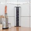 Sarokeloszt, 4 x 250V, 16A, 2 x USB, 2,1A, alumnium hz