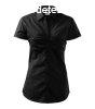 MALFINI Ni rvid ujj gallros ing Chic - Fekete | 2XL