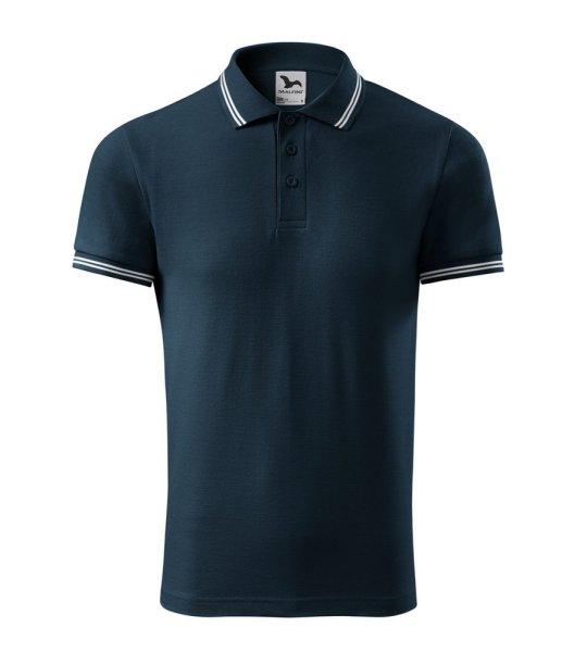 MALFINI Férfi galléros póló Urban - Tengerészkék | 3XL