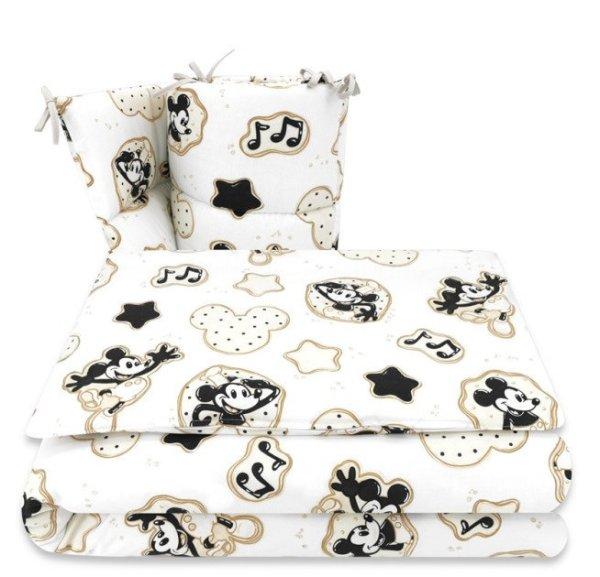 Baby Shop 3 részes ágynemű garnitúra - Mickey bézs 