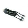 Kbel CABLEXPERT USB A Male/Micro B + Type-C + Lightning, 1m