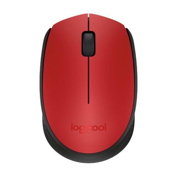 Logitech Vezeték nélküli Egér M171 egér, piros