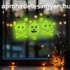Halloween-i foszforeszkl ablakdekor - koponya - 29 x 16 cm