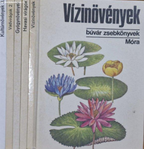 5db Búvár Zsebkönyv könyvcsomag: Vízinövények, Kultúrnövények 3,
Vadvirágok 2, Gyógynövények, Havasi virágok - 