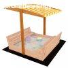 Tet a gyermek fa homokozhoz Baby Mix 120x120 cm srga-feh