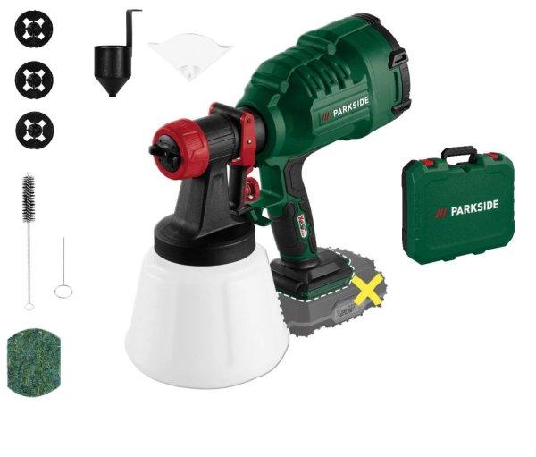 ParkSide PFSA 20-Li B2 / C3 SOLO X20 akkus, akkumulátoros festékszóró, akku
és töltő nélkül, kofferben 