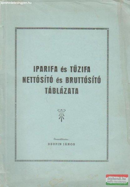 Iparifa és tüzifa nettósító és bruttósító táblázata