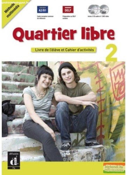 Quartier libre 2. Livre de l’éléve et Cahier d'activités + 2 CD et 1
DVD