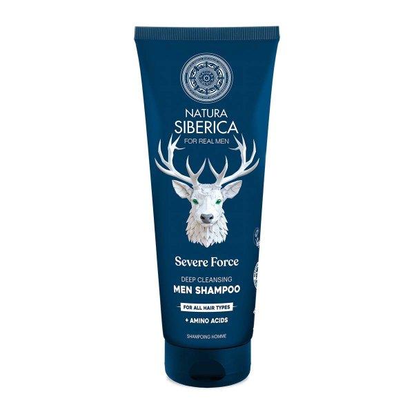 Natura Siberica Mélyen tisztító sampon férfiaknak Severe Force (Deep
Cleansing Men Shampoo) 200 ml