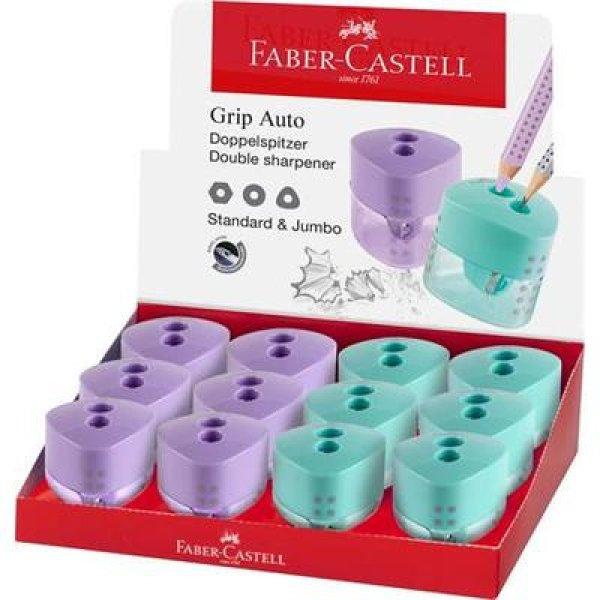 Hegyező display, kétlyukú, FABER-CASTELL, "Grip Auto", vegyes
pasztell színek (szín nem választható)