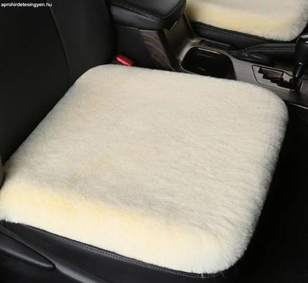 Ülésvédő, puha szőrős, fehér, Autolife 01877