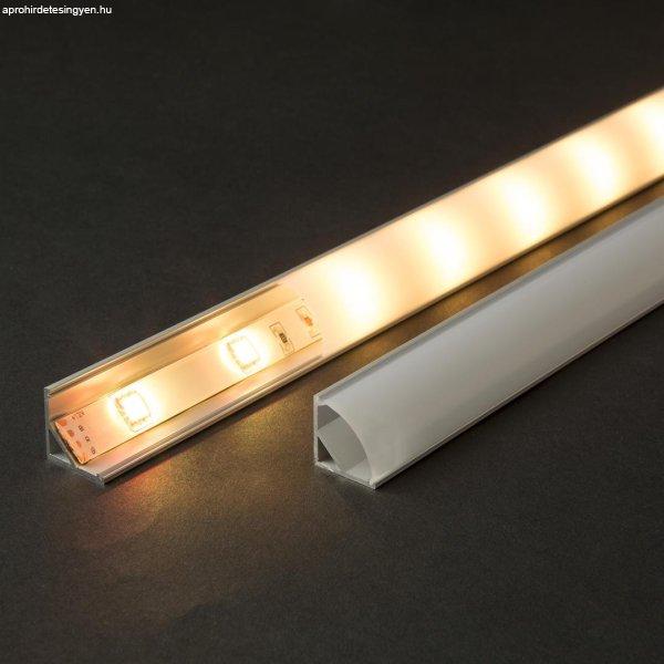 LED alumínium profil sín, 2000 x 16 x 16 mm, íves sarok profil