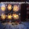 Karcsonyi LED-es fnyfzr - gl ablakmatrica - 6 LED - 2 x