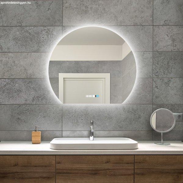 Welland 70C LED tükör - fényerő + színhőfok szabályozás +
páramentesítő + óra + mozgásérzékelő - Ø 70 cm
