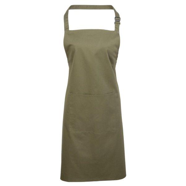 Premier Workwear Kantáros konyhai kötény zsebbel - Olív
