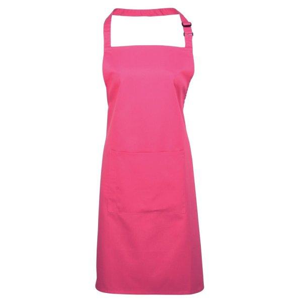Premier Workwear Kantáros konyhai kötény zsebbel - Hot pink
